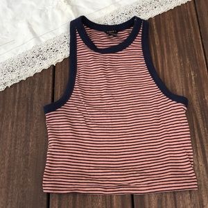 f21 stripped crop top
